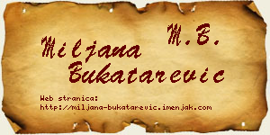 Miljana Bukatarević vizit kartica
